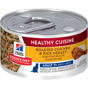 Hill's Science Diet - Chat Senior 7+ Poulet Rôti et Riz en Sauce - Nourriture Humide pour Chats