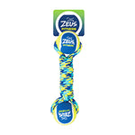 Voir l’image dans la galerie, Fitness Zeus - Haltère en Corde et en TPR avec 2 Balles de Tennis 22.9 cm - Jouet à Rapporter ou à Tirer pour Chiens