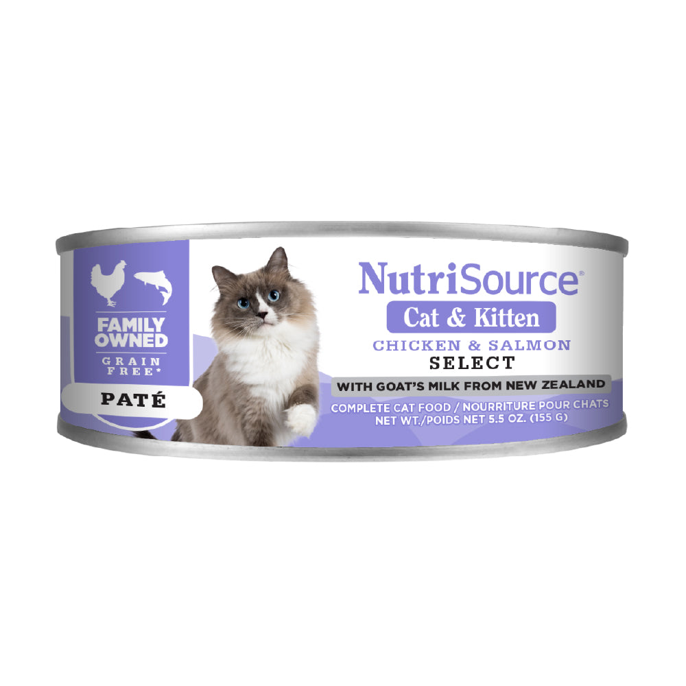 NutriSource - Chat Pâté de Poulet et Saumon - Nourriture Humide Sans Grains pour Chats