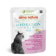 Almo Nature HQS Hydratation Help - Chat Saumon au Bouillon - Nourriture Humide pour Chats en Pochette