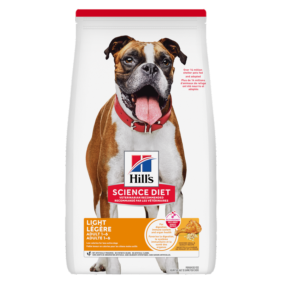 Hill's Science Diet - Légère, Poulet et Orge avec Riz - Nourriture Sèche pour Adultes 1-6 Ans