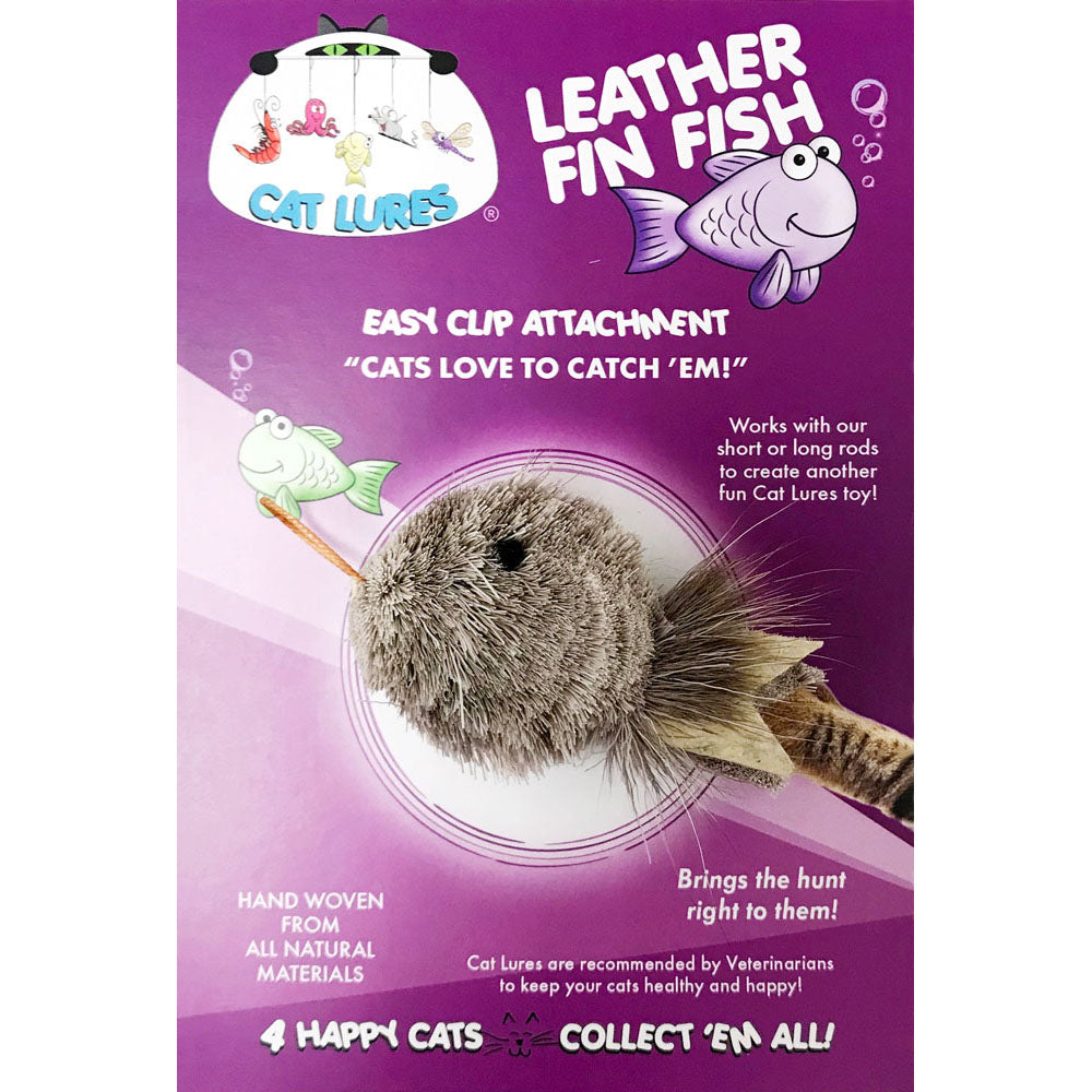 Cat Lures - Leurre Poisson Volant pour Tige Agace-Chat, 3.5" - Jouet pour Chats