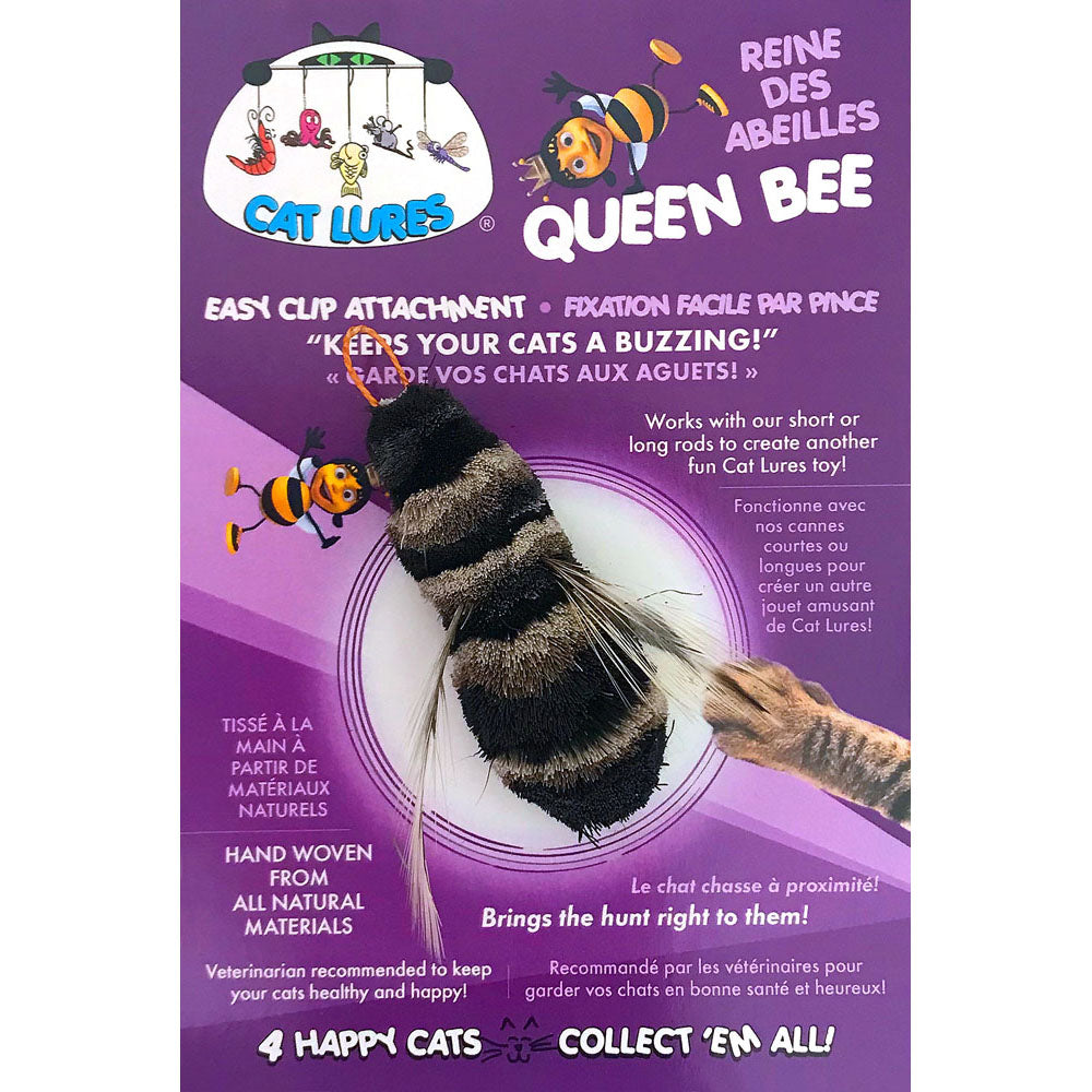 Cat Lures - Leurre Reine des Abeilles pour Tige Agace-Chat, 2.75" - Jouet pour Chats
