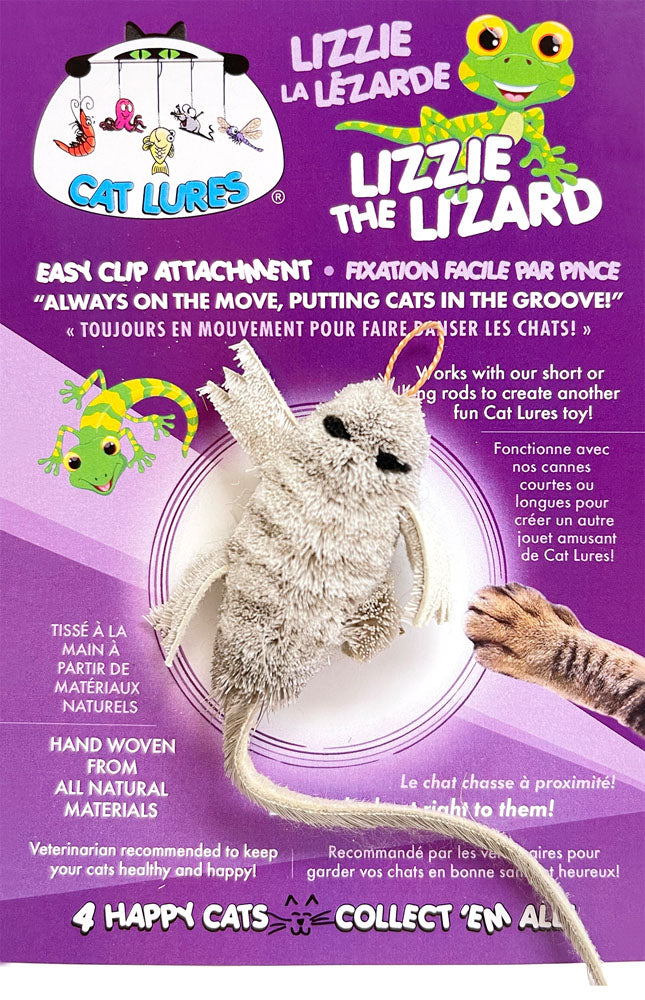 Cat Lures - Leurre Lizzie le Lézard pour Tige Agace-Chat - Jouet pour Chats