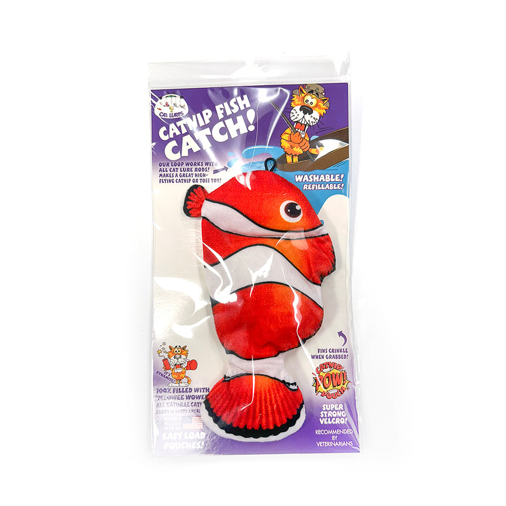 Cat Lures - Leurre Poisson-Clown pour Tige Agace-Chat - Jouet pour Chats