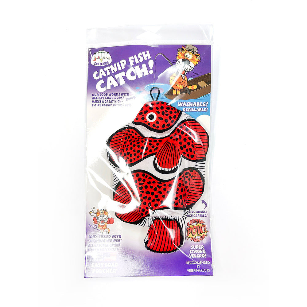 Cat Lures - Leurre Poisson-Clown Moucheté pour Tige Agace-Chat - Jouet pour Chats