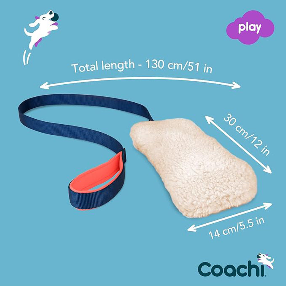 Coachi - Jouet Interactif Chase & Crinkle avec Faux Laine pour Chiens, 63"