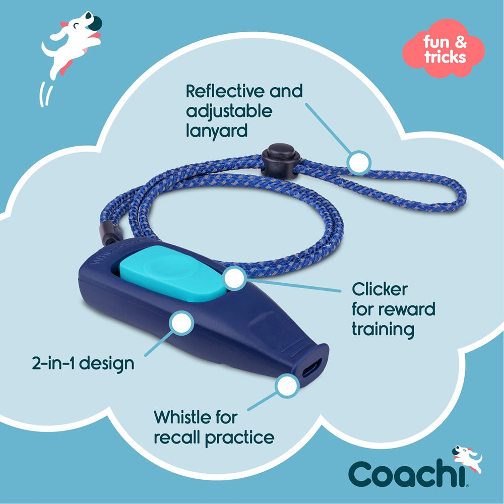 Coachi - Clicker et Sifflet WhizzClick - Accessoire de Dressage pour Chiens