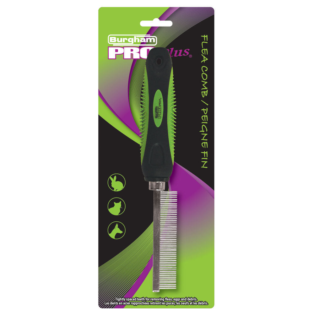Pro Plus - Peigne Anti-Puces à Dents Courtes - Outil de Toilettage pour Chiens