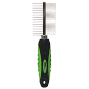 Pro Plus - Peigne Double Face avec Poignée - Outil de Toilettage pour Chiens