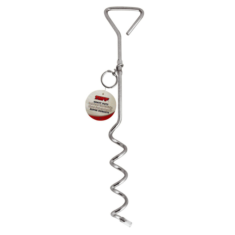 Tuff - Piquet d'Attache Robuste en Tire-Bouchon - Attache Extérieure pour Chiens
