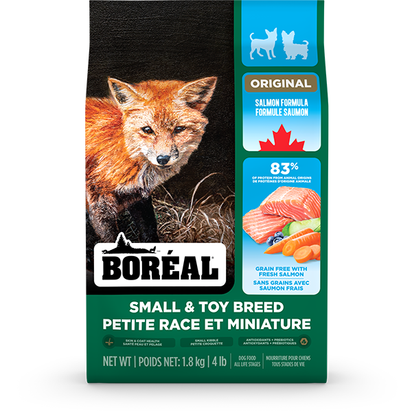 Boréal Original Sans Grains - Saumon Sauvage - Nourriture Sèche pour Chiens de Petites Races et Miniatures