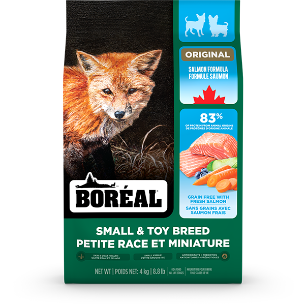 Boréal Original Sans Grains - Saumon Sauvage - Nourriture Sèche pour Chiens de Petites Races et Miniatures