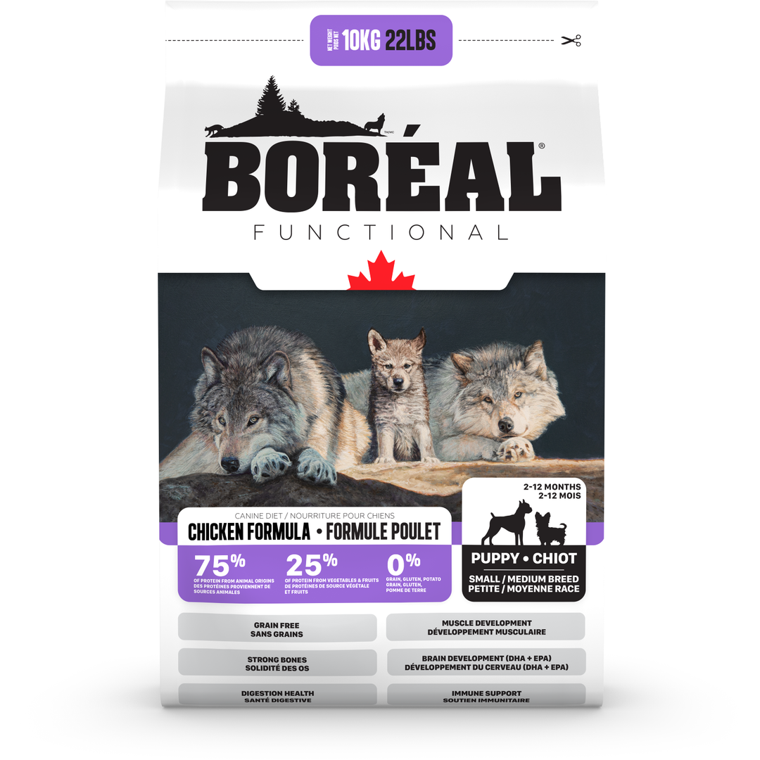 Boréal Functional - Poulet - Nourriture Sèche pour Chiots de Petites et Moyennes Races