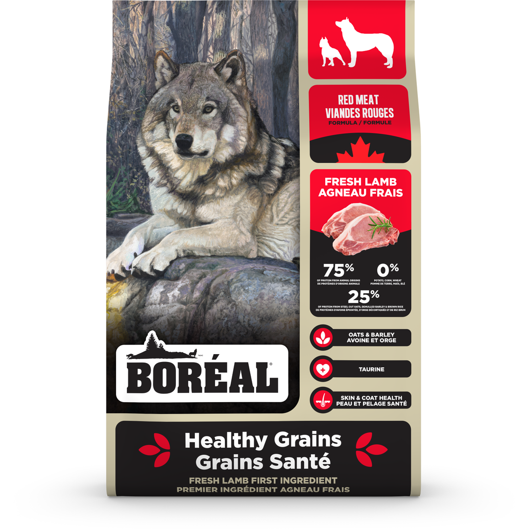 Boréal Grains Santé - Viandes Rouges - Nourriture Sèche pour Chiens