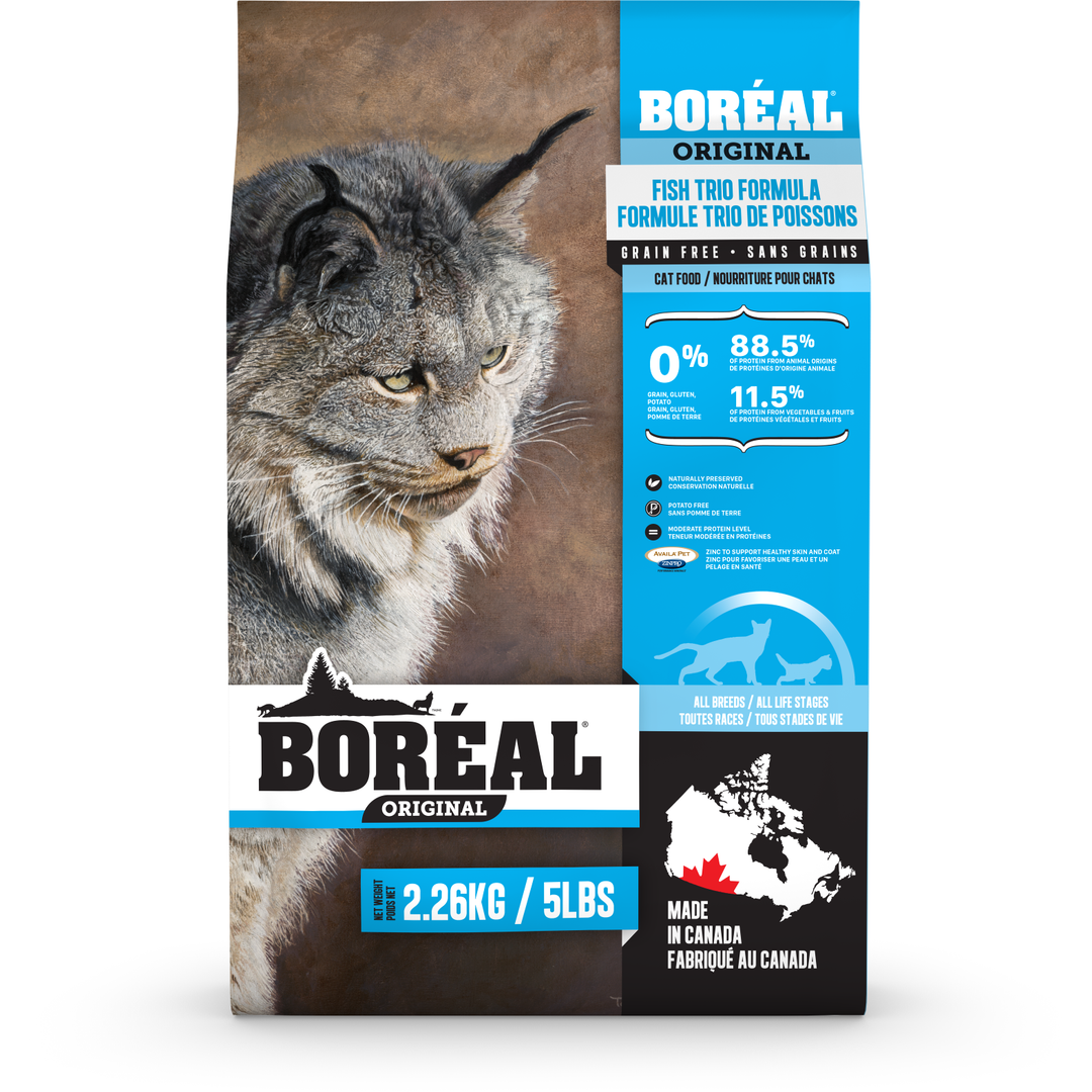 Boréal Original - Poissons Trio - Nourriture Sèche Sans Grains pour Chats