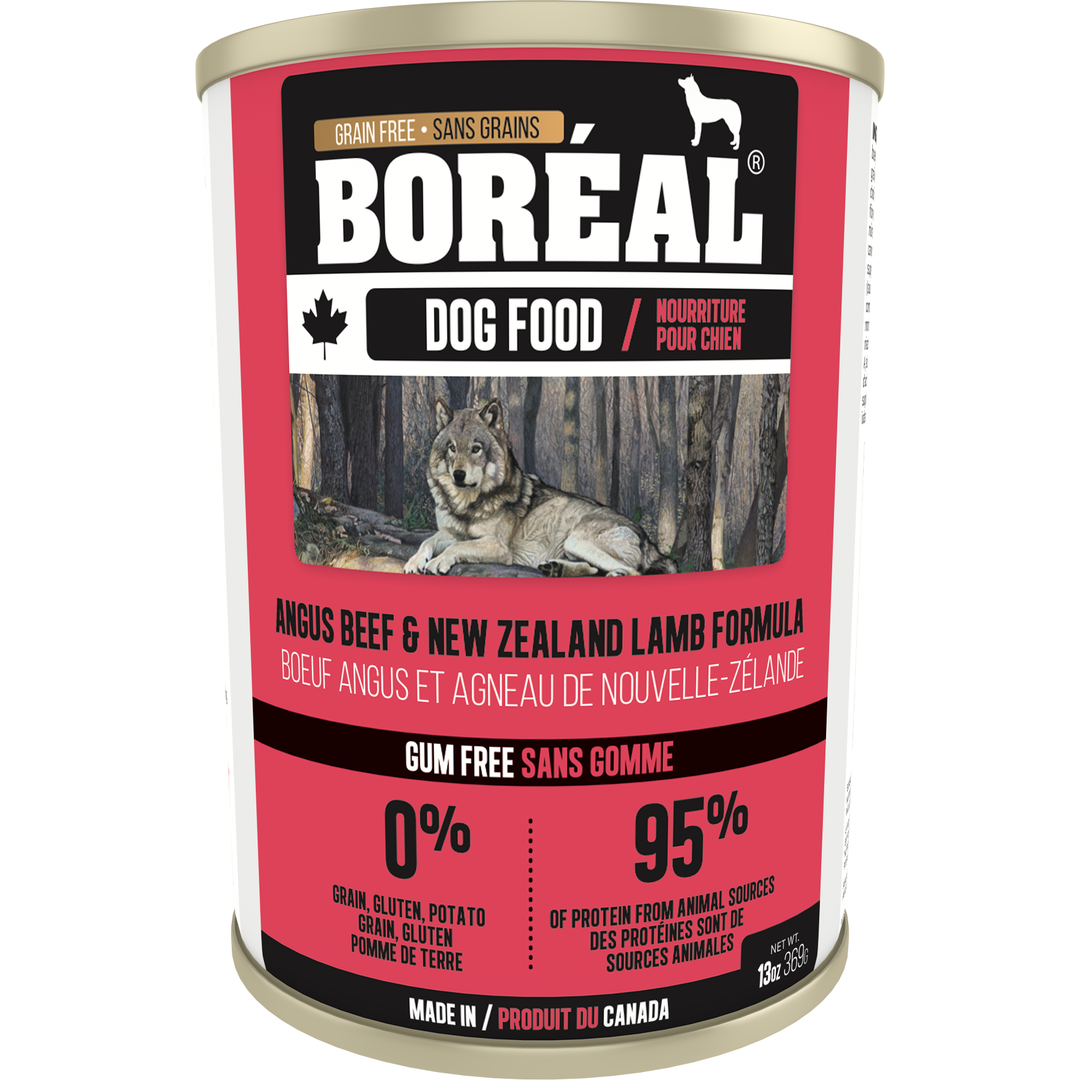 Boréal - Chien Pâté de Boeuf Angus et Agneau de la Nouvelle-Zélande - Nourriture Humide Sans Grains pour Chiens