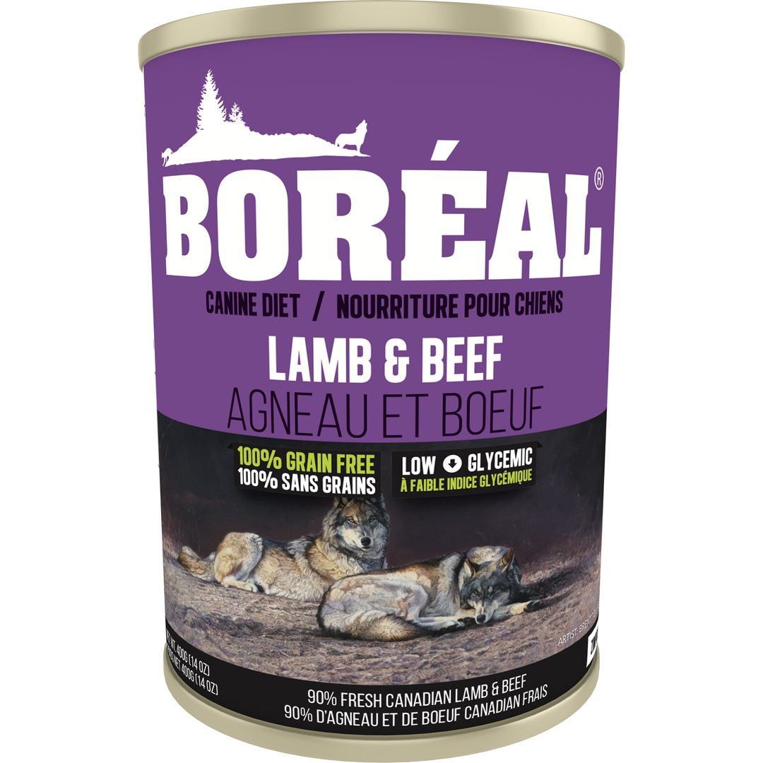 Boréal - Boeuf Angus et Agneau de la Nouvelle-Zélande - Nourriture Humide Sans Grains en Pâté pour Chiens