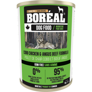 Boréal - Chien Pâté de Poulet de Chair Cobb et Boeuf Angus - Nourriture Humide Sans Grains pour Chiens