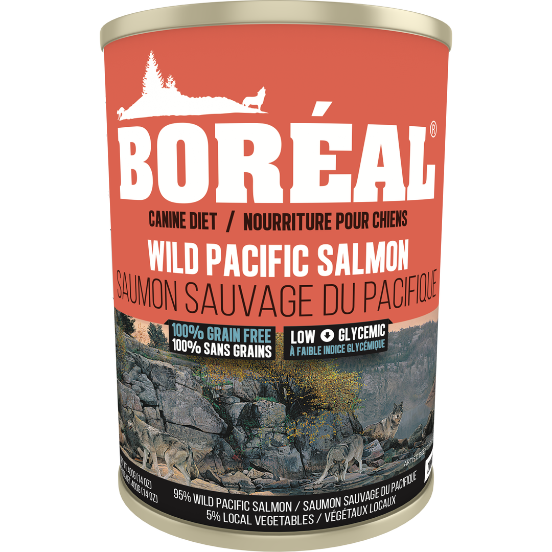Boréal - Saumon Sauvage du Pacifique - Nourriture Humide Sans Grains en Pâté pour Chiens