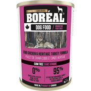 Boréal - Chien Pâté de Poulet de Chair Cobb et Dinde Héritage - Nourriture Humide Sans Grains pour Chiens