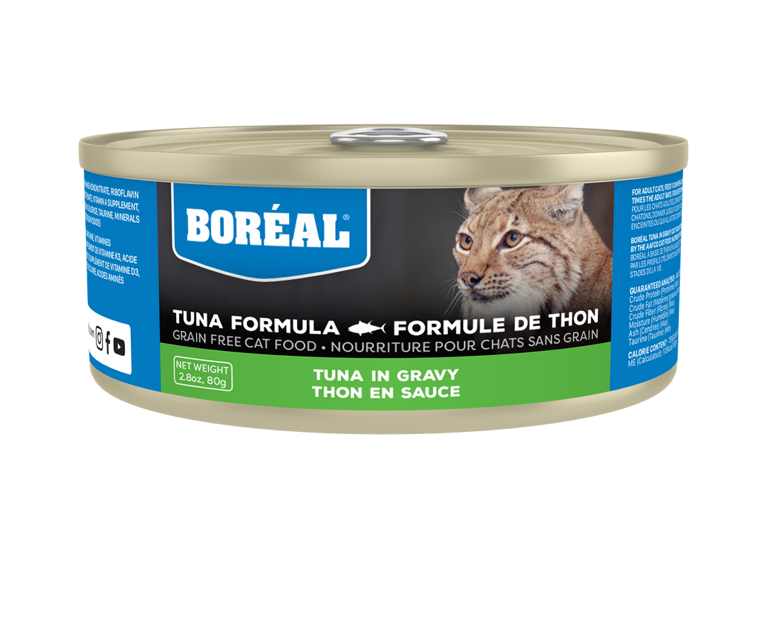 Boréal - Chat Thon Viande Rouge en Sauce - Nourriture Humide Sans Grains pour Chats