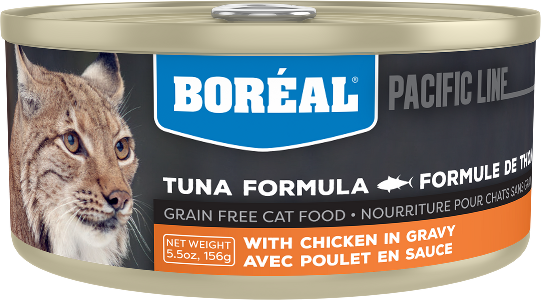 Boréal - Chat Thon avec Poulet en Sauce - Nourriture Humide Sans Grains pour Chats