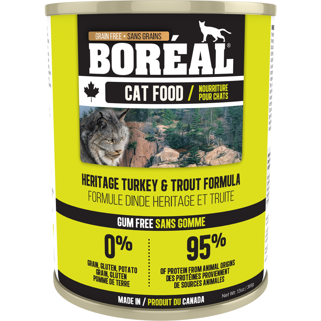 Boréal - Chat Pâté de Dinde Héritage et Truite - Nourriture Humide Sans Grains pour Chats