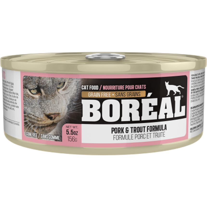 Boréal - Chat Pâté de Porc et Truite - Nourriture Humide Sans Grains pour Chats