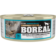Boréal - Chat Pâté de Poulet de Chair Cobb, Saumon de l'Atlantique et Canard Canadien - Nourriture Humide Sans Grains pour Chats