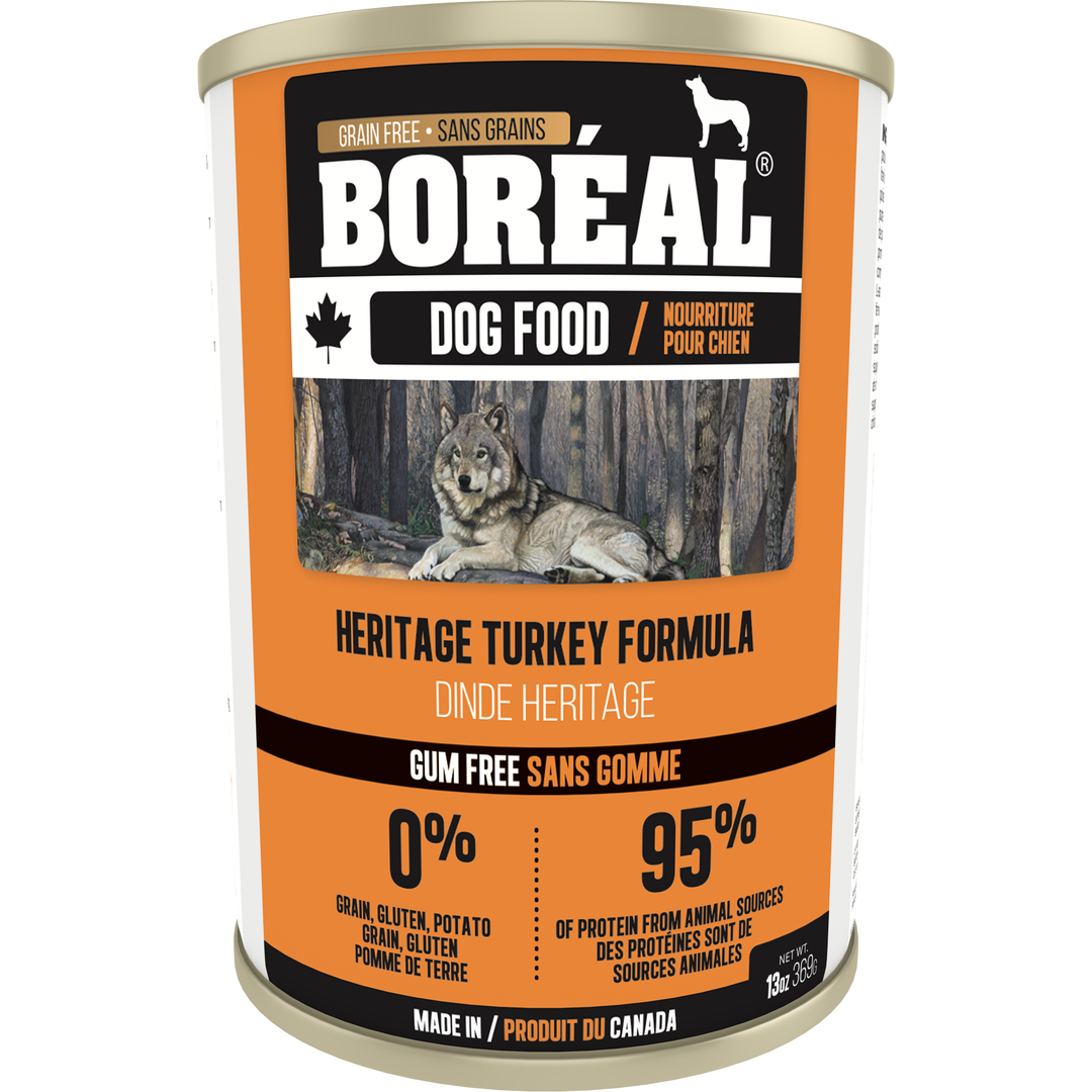 Boréal - Dinde Héritage - Nourriture Humide Sans Grains en Pâté pour Chiens