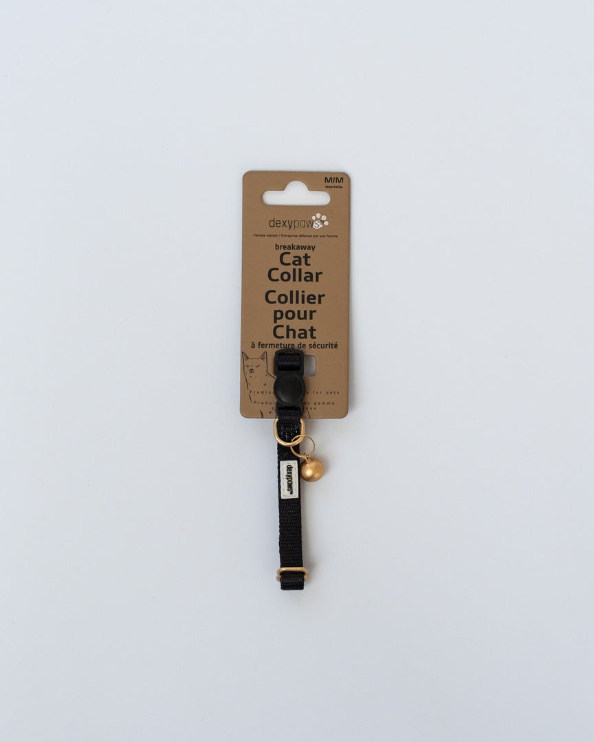 DEXYPAWS Chat Collier Polyester S Noir