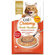 Catit Creamy - Bouillon au Poulet, Assortiment - Gâteries à Lécher Sans Grains pour Chats