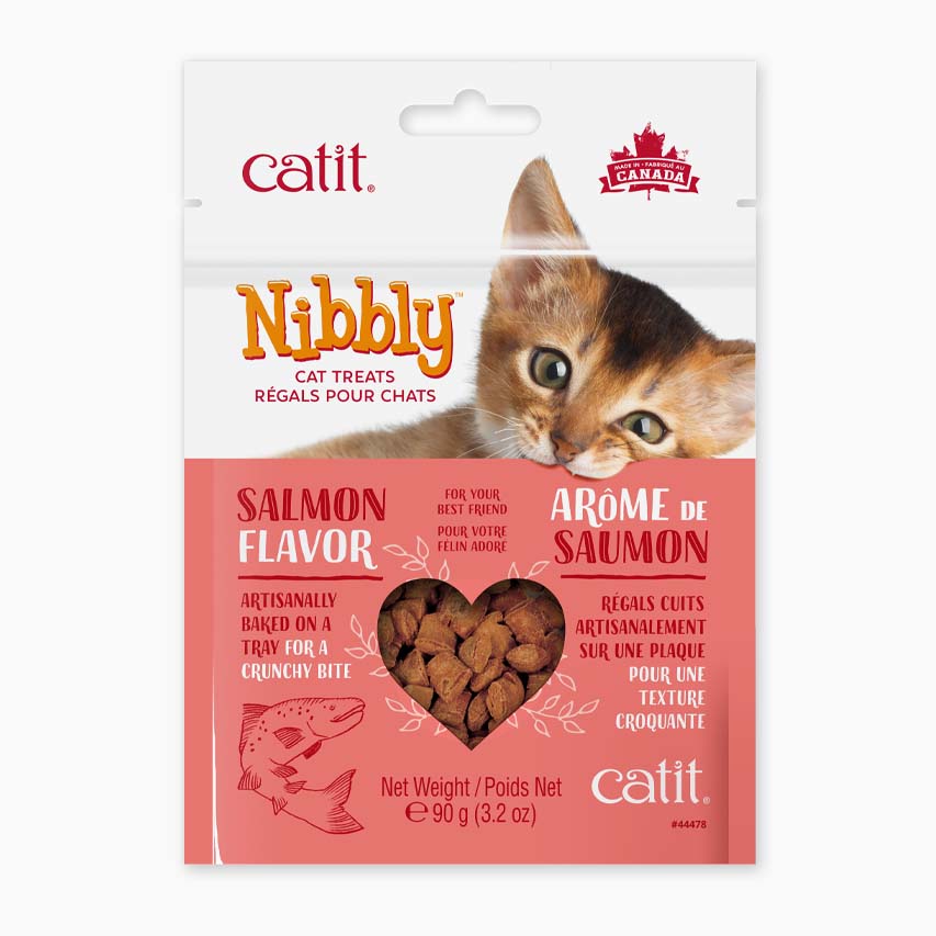 Catit Nibbly - Arôme de Saumon - Gâteries Croquantes pour Chats