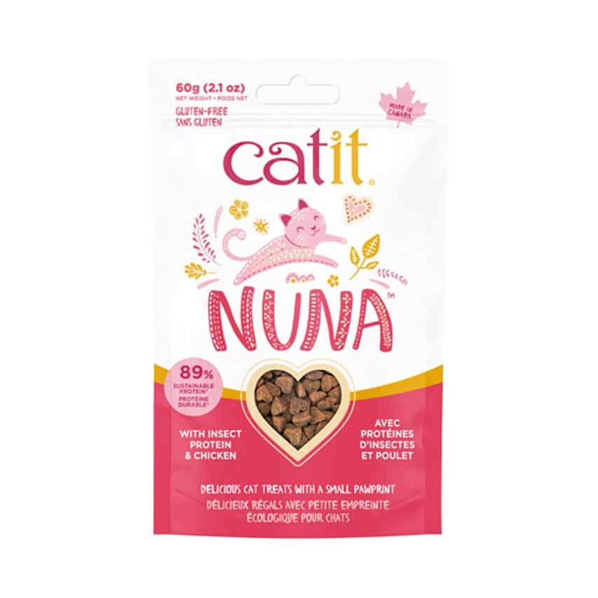 Catit Nuna - Protéines d’Insectes et Poulet - Gâteries Croquantes pour Chats