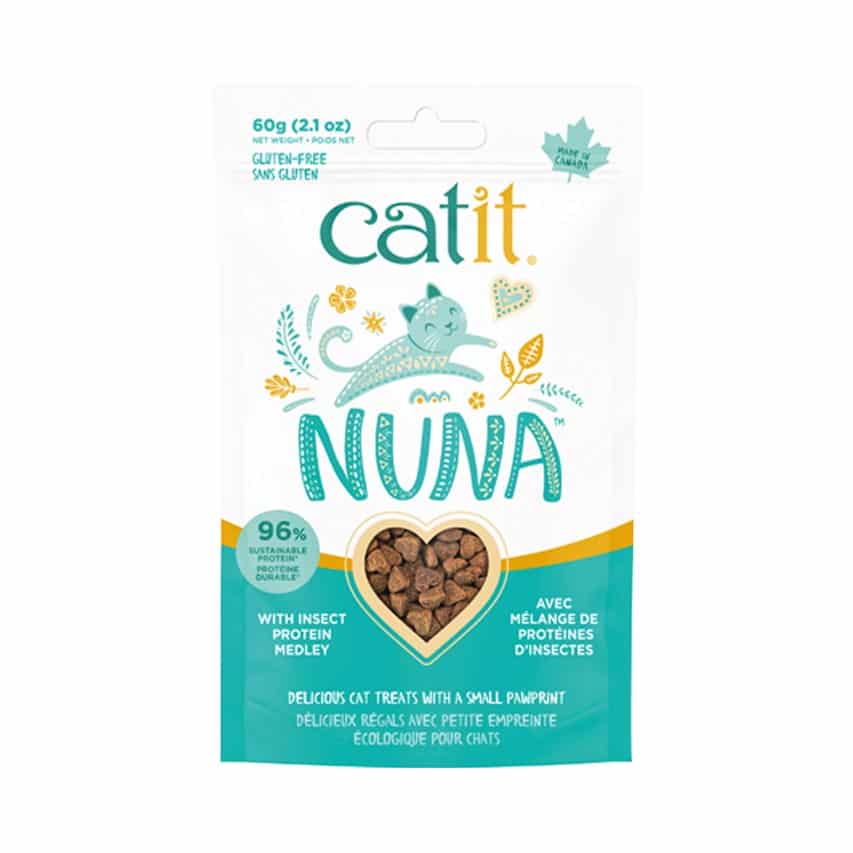 Catit Nuna - Mélange de Protéines d’Insectes - Gâteries Croquantes pour Chats