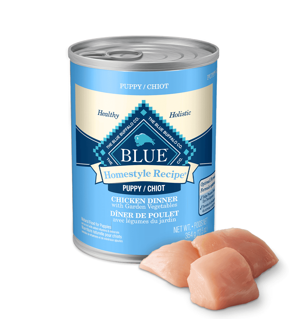 Blue HomeStyle - Chiot Petite Race Pâté de Poulet avec Légumes du Jardin - Nourriture Humide pour Chiens