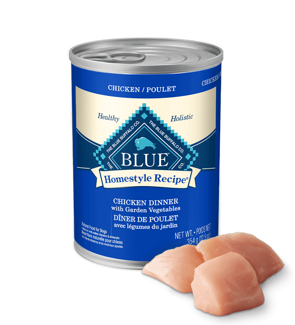 Blue Homestyle - Dîner de Poulet avec Légumes du Jardin - Nourriture Humide en Pâté pour Chiens
