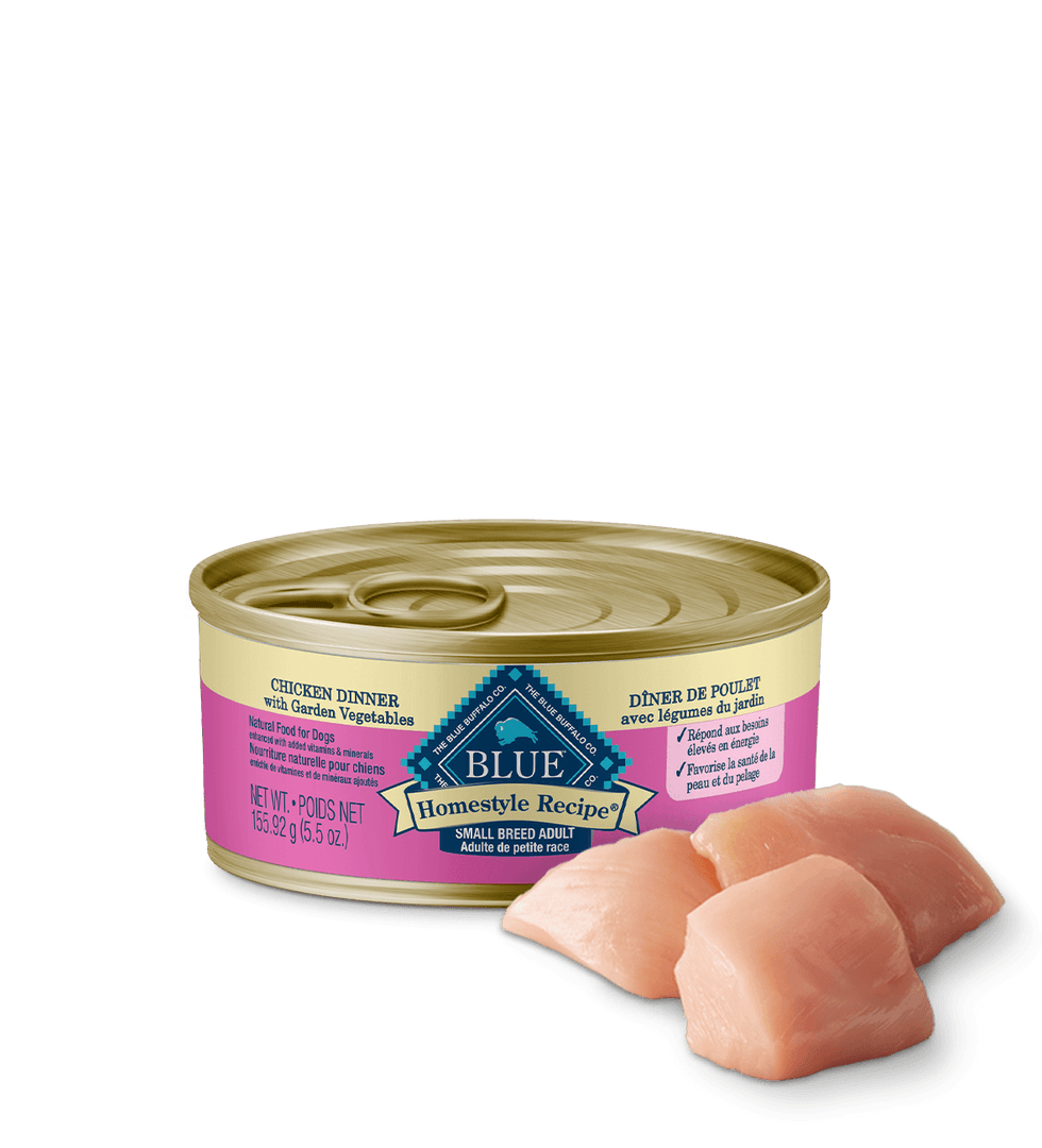 Blue Homestyle - Dîner de Poulet avec Légumes du Jardin - Nourriture Humide pour en Pâté Chiens Adultes de Petites races