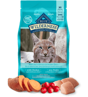 Blue Wilderness - Chat d'Intérieur Adulte Boules de Poils Poulet et Bouchées LifeSource - Nourriture Sèche Sans Grains pour Chats