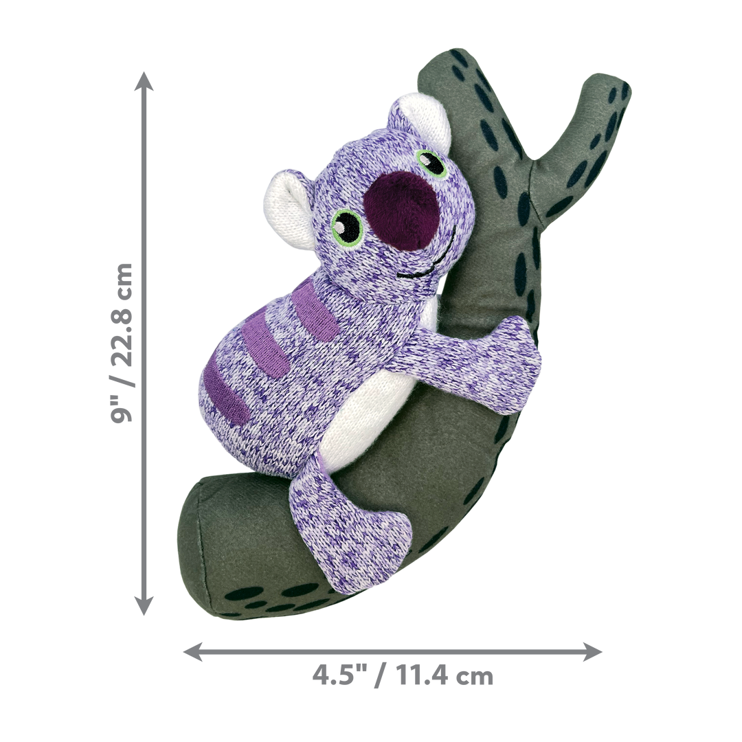 Kong - Pull-A-Partz Pals Koala - Jouet Interactif en Peluche avec Couineur pour Chiens