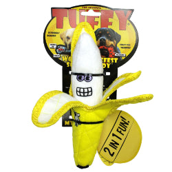 Tuffy Aliments Fantasie - Banane - Jouet en Peluche avec Couineur pour Chiens