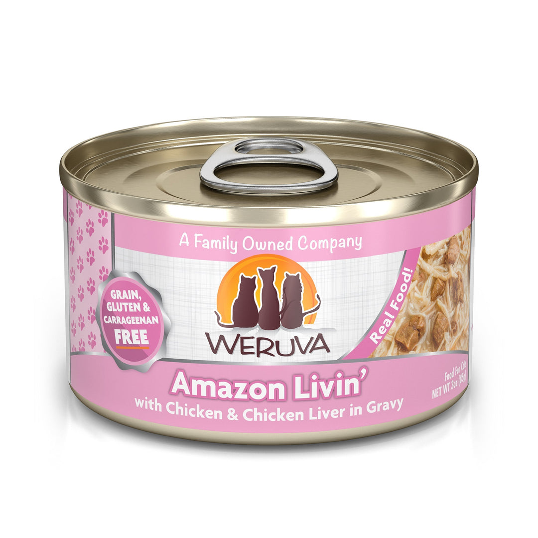 Weruva Classic - Amazon Livin' - Poulet et Foie de Poulet en Sauce - Nourriture Humide Sans Grains pour Chats