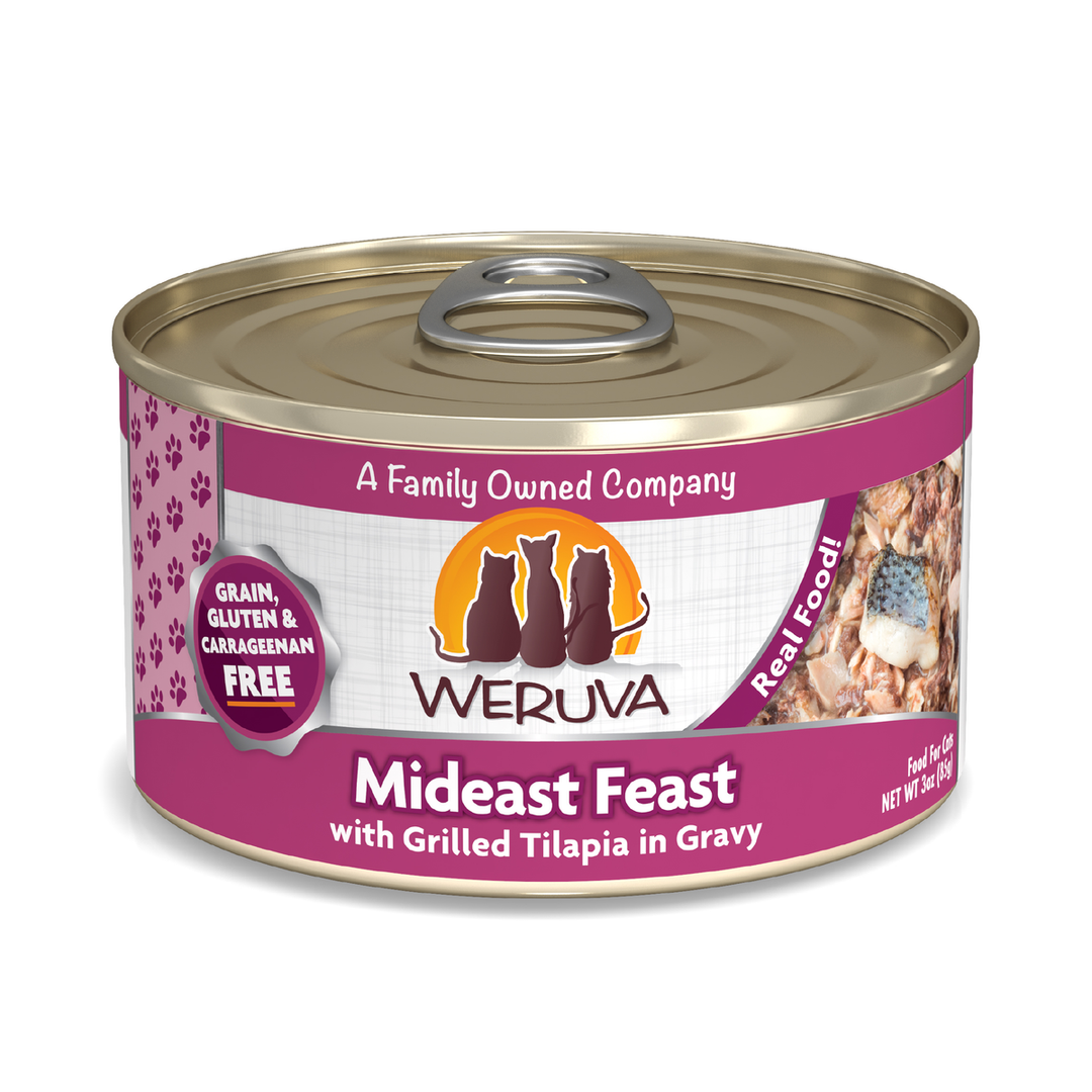 Weruva Classic - Mideast Feast - Tilapia Grillé en Sauce - Nourriture Humide Sans Grains pour Chats