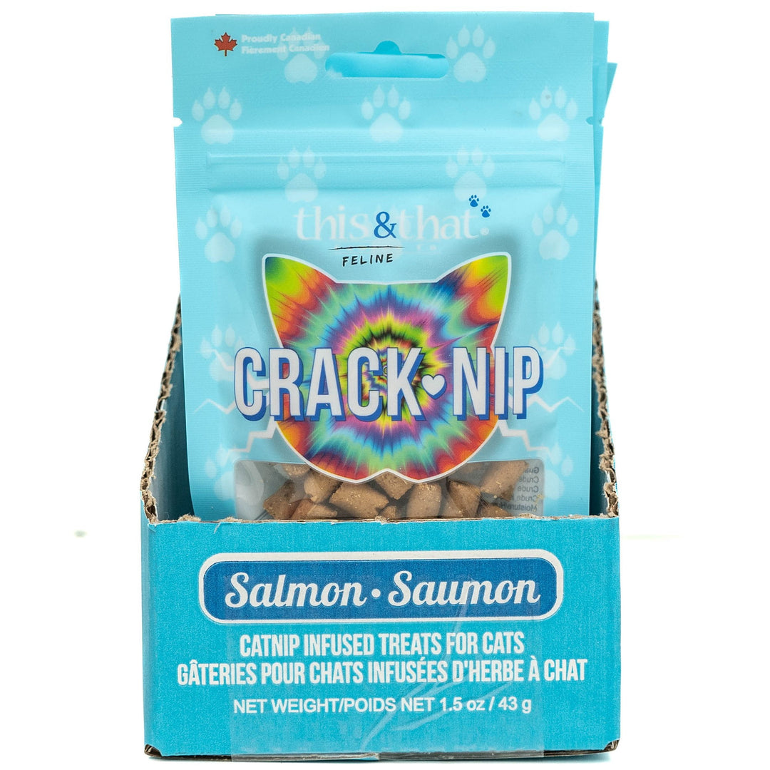 This & That Snack Station - Crack-Nip Saumon - Gâteries Tendres pour Chats