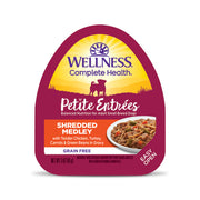 Wellness Petite Entrées - Chien Émincé de Poulet, Dinde, Carottes et Haricots Verts - Nourriture Humide Sans Grains pour Chiens