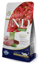 Famina N&D Quinoa - Digestion, Agneau - Nourriture Sèche Sans Grains pour Chats Adultes