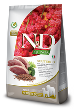 Voir l’image dans la galerie, Famina N&amp;D Quinoa - Stérilisé, Canard - Nourriture Sèche Sans Grains pour Chiens Moyennes et Grandes Races