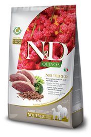 Famina N&D Quinoa - Stérilisé, Canard - Nourriture Sèche Sans Grains pour Chiens Moyennes et Grandes Races