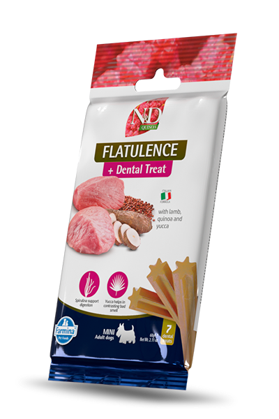 Farmina N&D Citrouille - Bâtons Dentaires Agneau, Gestion des Flatulences - Gâteries pour Chiens de Petite Race